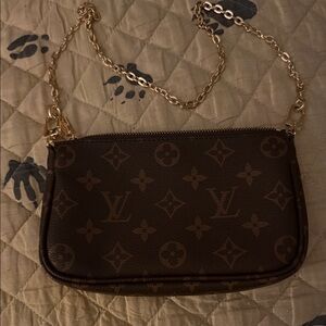 Brown Designer Chain Shoulder Bag